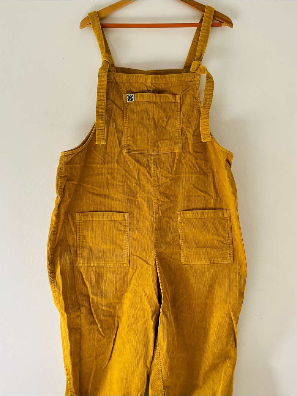 Lucy & Yak Mustard Yellow Corduroy Dungarees Overalls Size US 16R